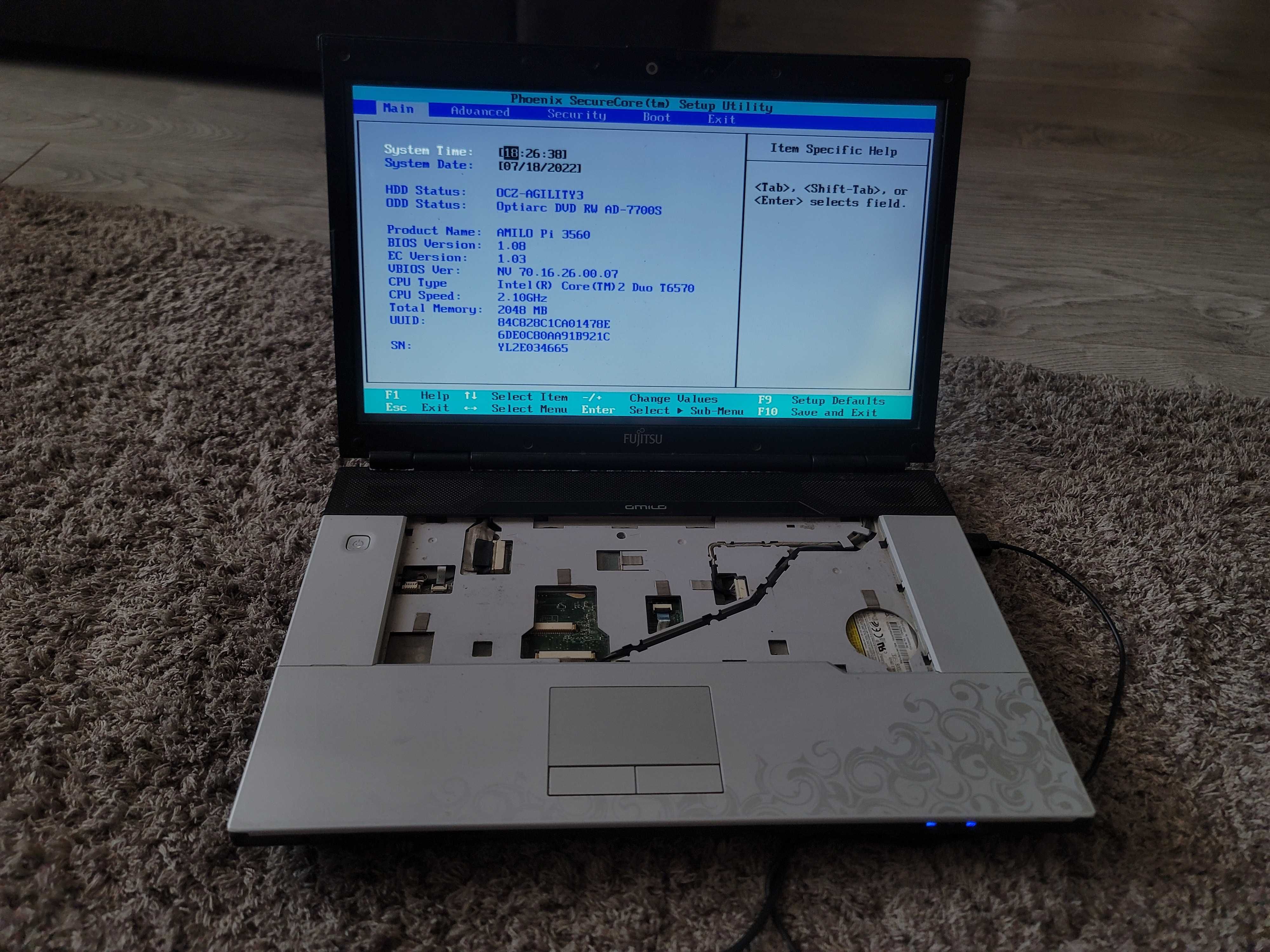Laptop Fujitsu Amilo Pi 3560 Defect pentru piese