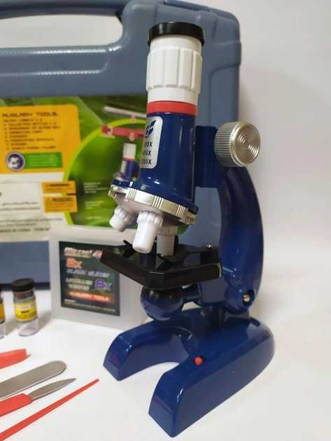 Микроскоп детский с держателем для телефона в кейсе 100х, 400х,1200х