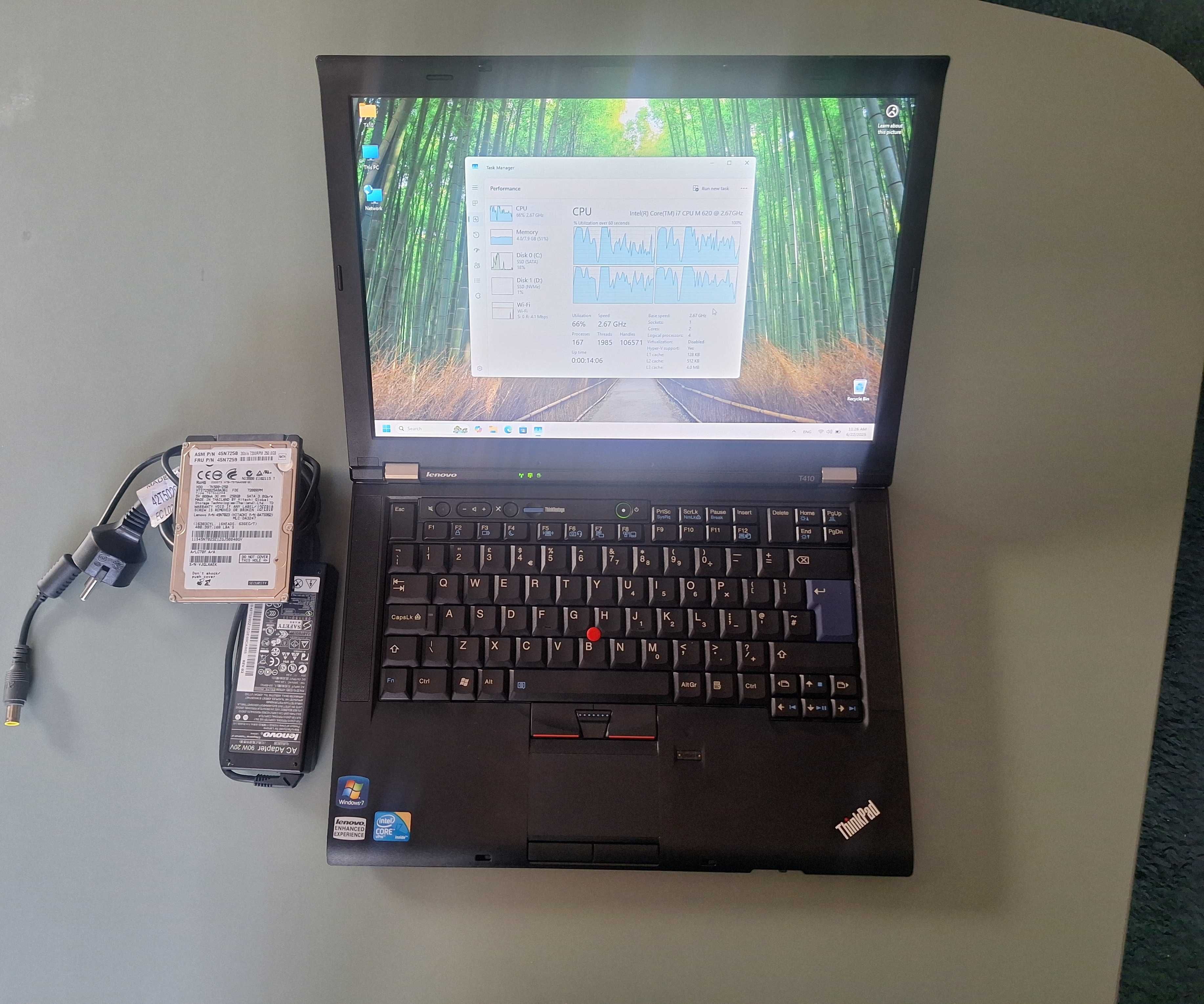 Lenovo ThinkPad T410 I7-M620, stare IMPECABILĂ pentru colecționari