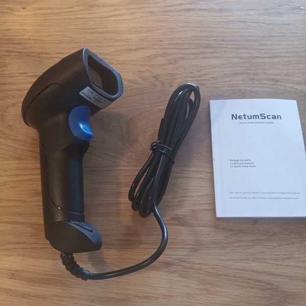 НОВ! Портативен QR баркод скенер с USB кабел за компютър, лаптоп и Mac