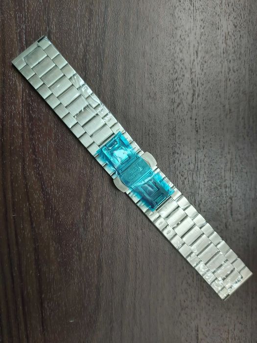 Bratara din inox cu zale drepte si pline pt ceas de mana