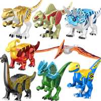 Set 8 Dinozauri tip Lego Jurassic World cu Blue Triceratops