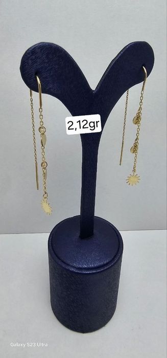 Cercei aur 14k ,Model superb