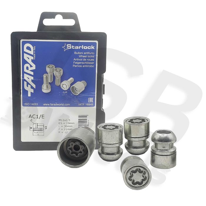 Set piulite antifurt Starlock M12x1.5 pentru Honda