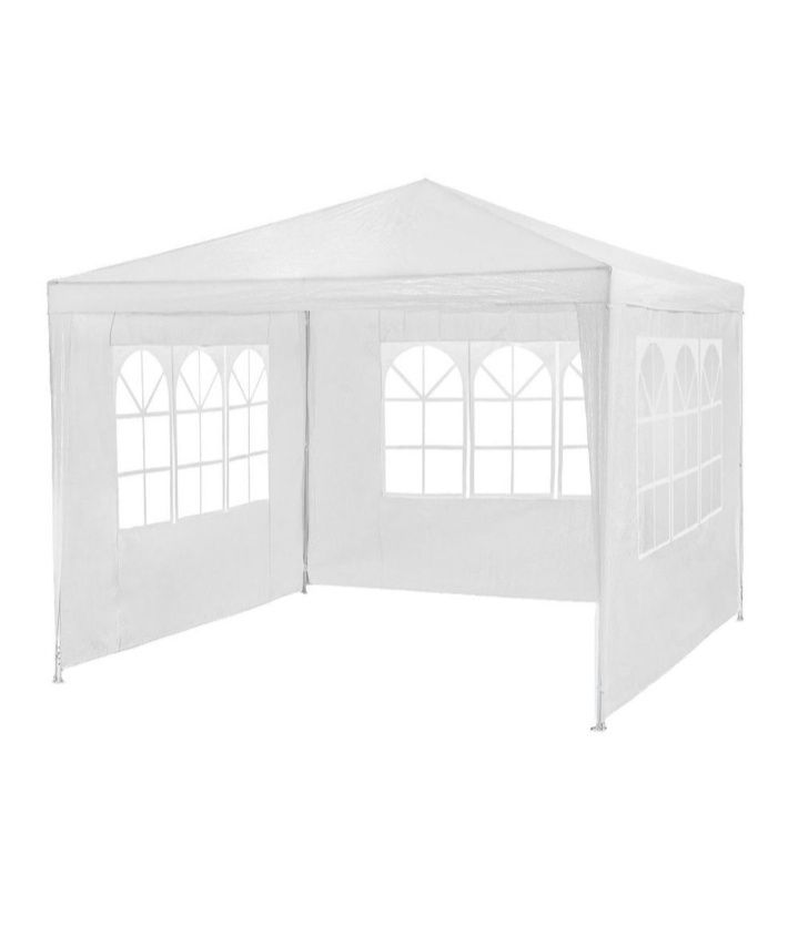 Pavilion alb cu 2 pereți laterali albi