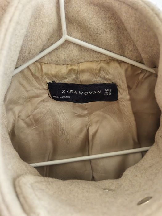Топло палто в екрю 36 Zara