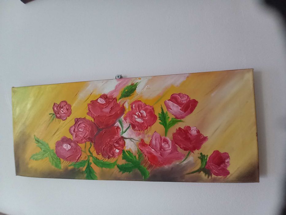 picturi în ulei pe pănză.pictura, pictat manual, texturata, cutit