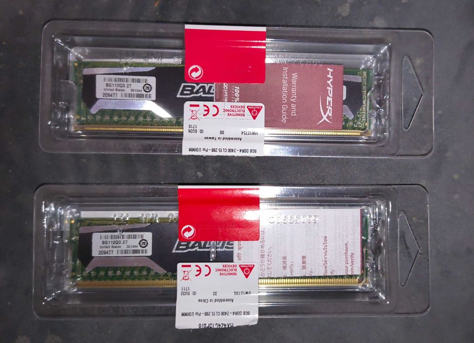 2  Memorii  Crucial  DDR3 8GB  1600 Mhz  CL 9 - Utilizate