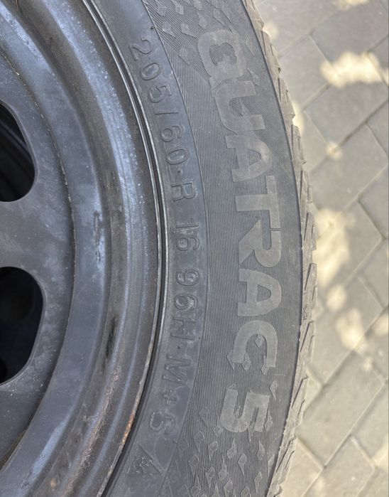 Jante originale oțel Bmw / anvelope 205 60 16 iarna + 2 anv. de vara