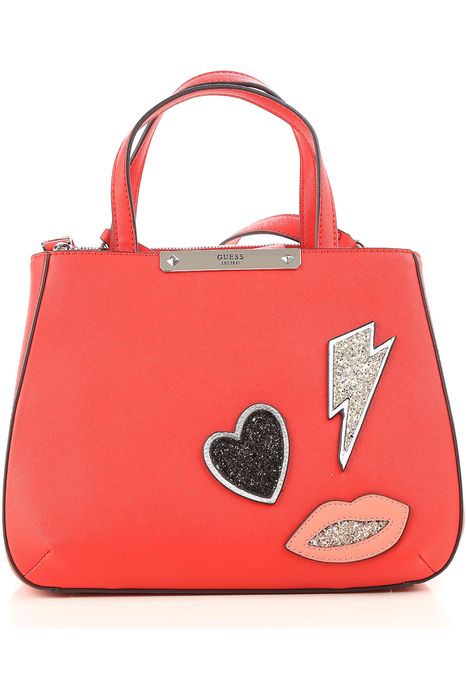 GUESS чанта с апликирани акценти с брокат