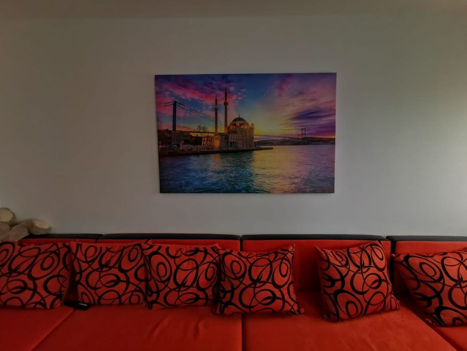 tablou canvas mat 100x150 cm cadru lemn ISTANBUL turcia ortakoy apus