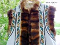 Bundita barbateasca traditionala cu blana de dihor