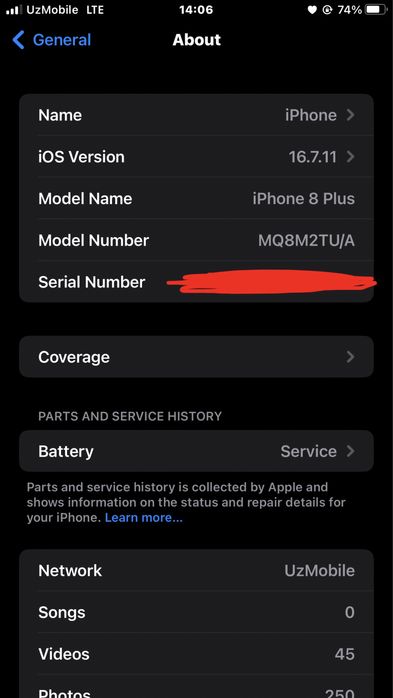 iPhone 8+ holati ideal