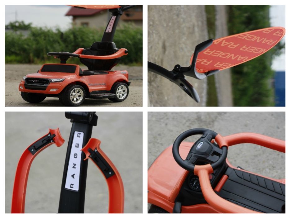 Carucior electric pentru copii 3 in 1 Ford Ranger STANDARD #Orange