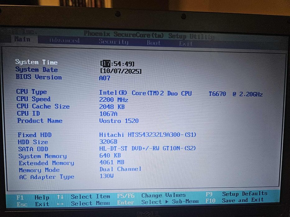 Лаптоп DELL VOSTRO 1520