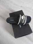 Dolce and Gabbana Black and White Beachwear Pool Slides