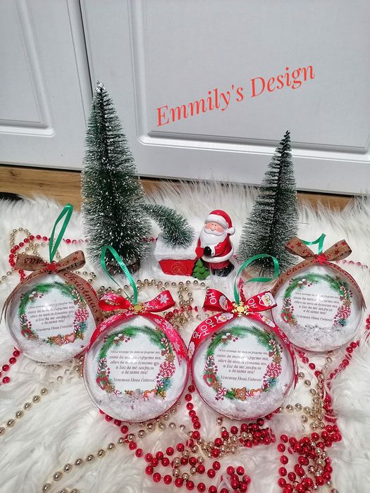 Коледни топки със снимки на най ниски цени