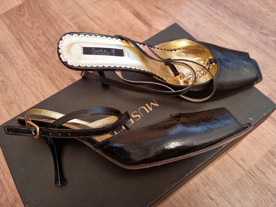 Pantofi Musette 38 de ocazie cu strasuri toc 5 cm