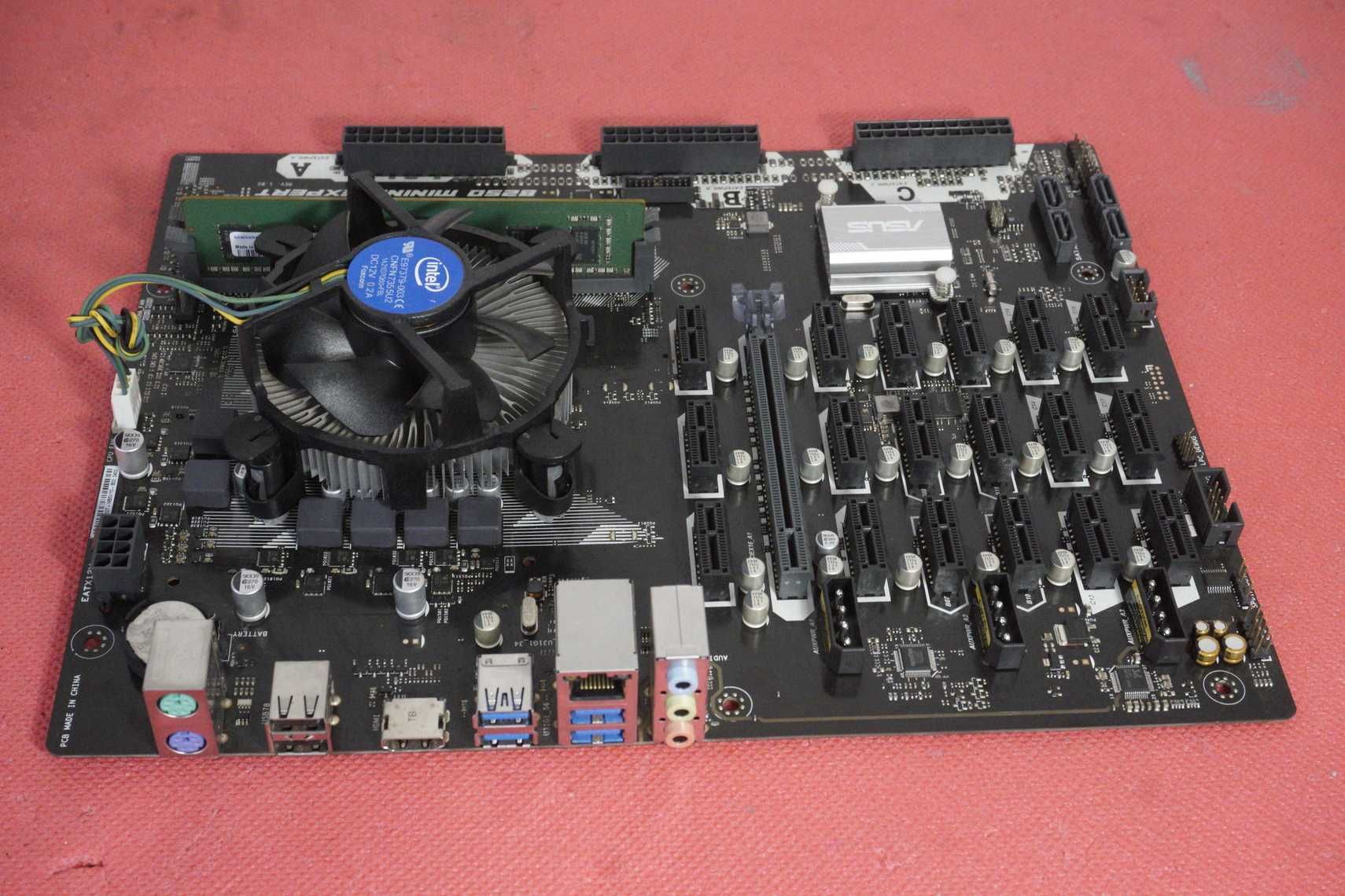 Комбо Дъно ASUS B250 Mining expert intel 6-7th gen с процесор, 4GB RAM