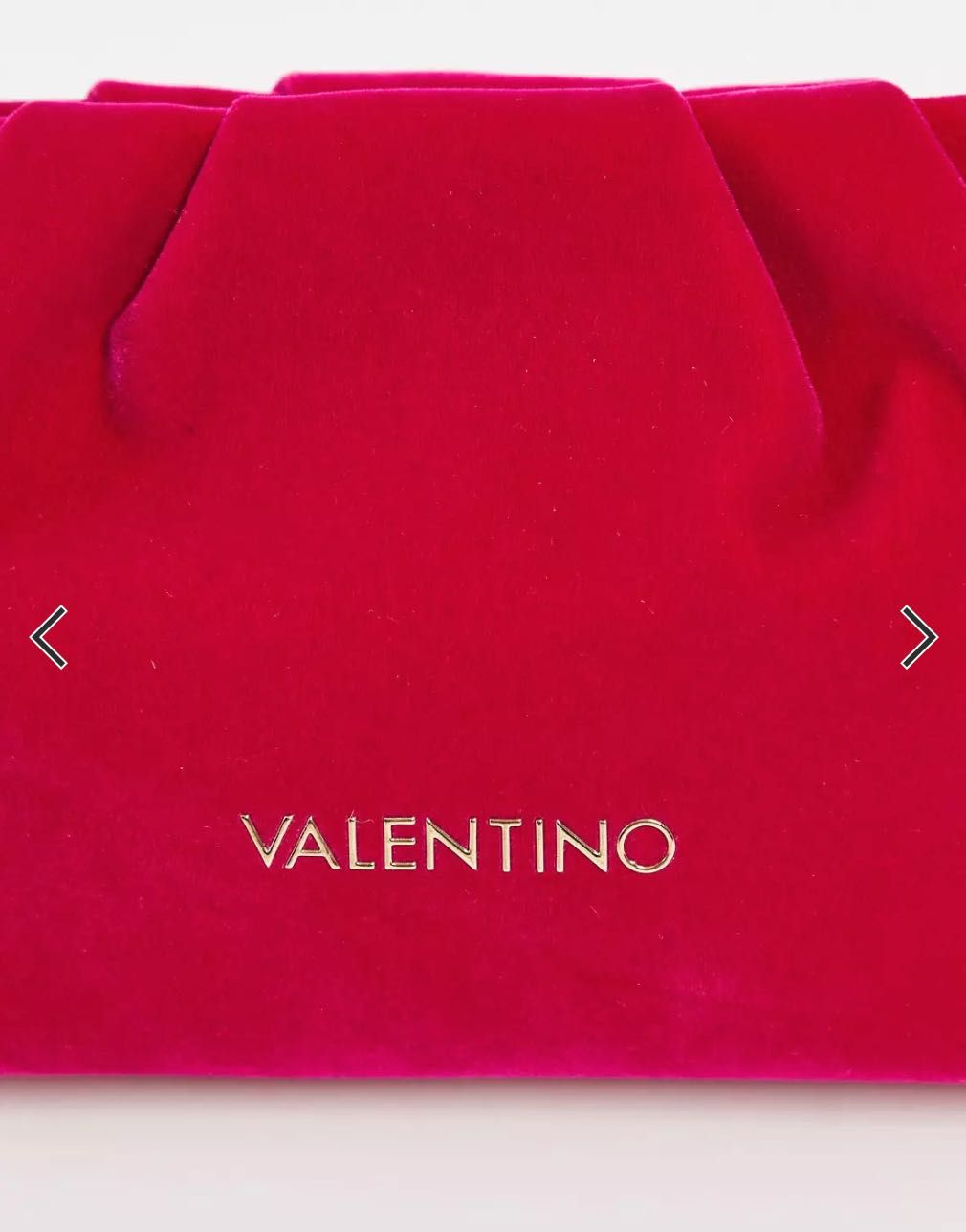 Valentino By Mario Valentino мини дамска чанта велур - цвят фуксия