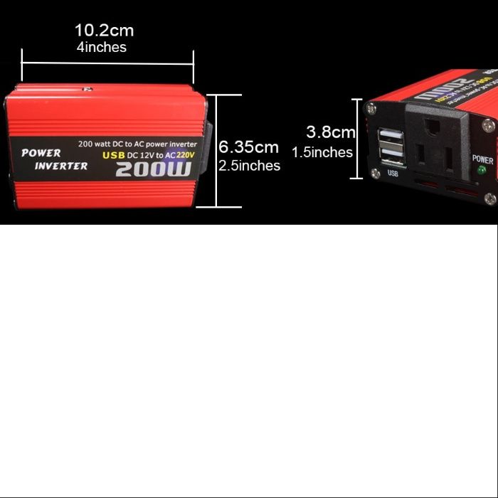 500W DC към AC захранващ преобразувател DC 12V до 110V 220V AC автомоб