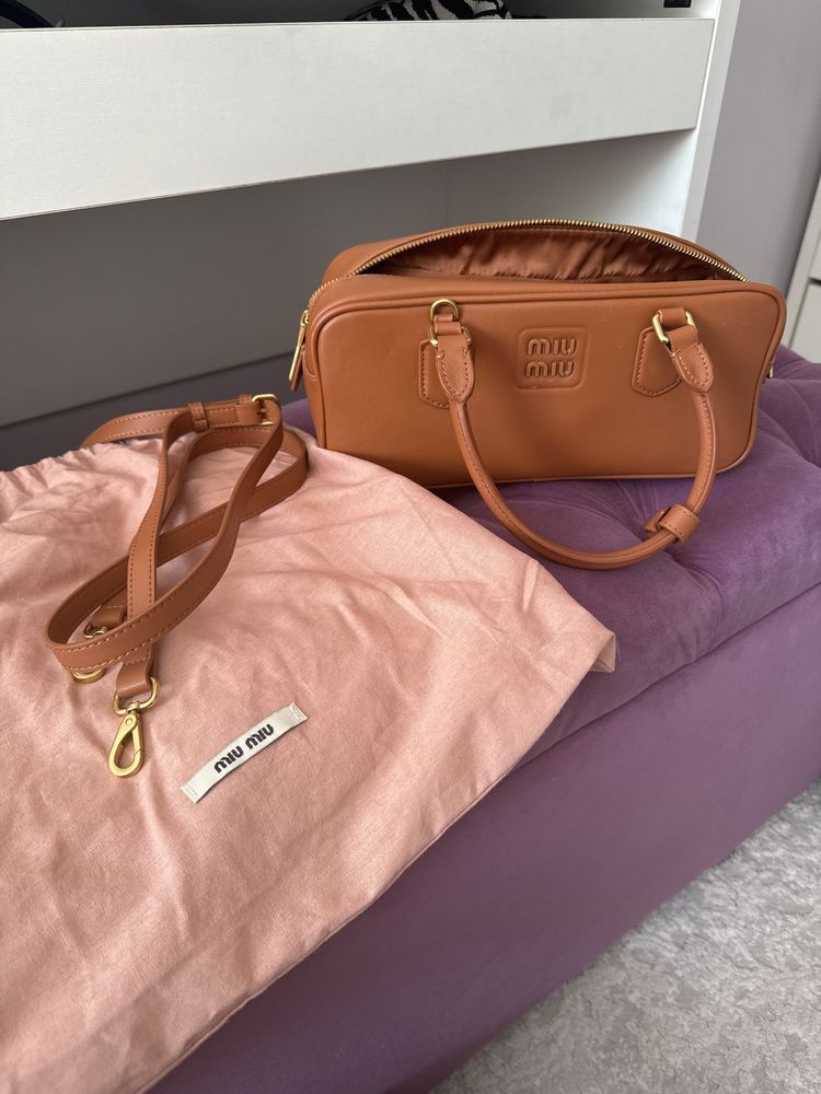 Сумка miu miu коричневая