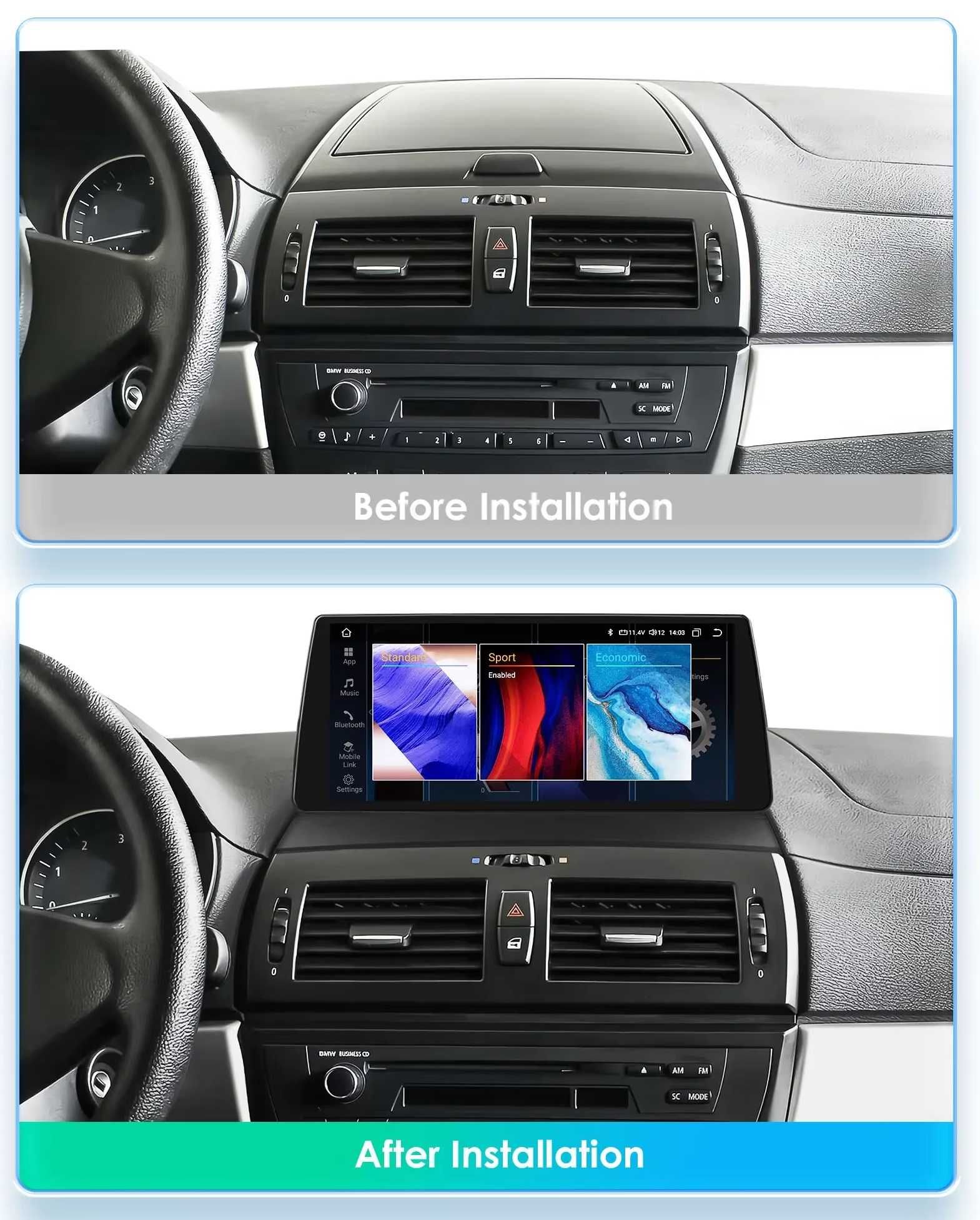 Мултимедия 10,33″ Android 13 за BMW X3 E83 навигация CARPLAY GPS DSP