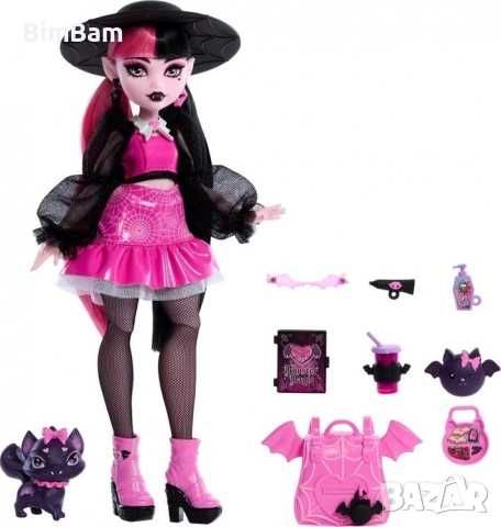 Оригинална кукла Monster High- Дракулора с домашен любимец и аксесоари