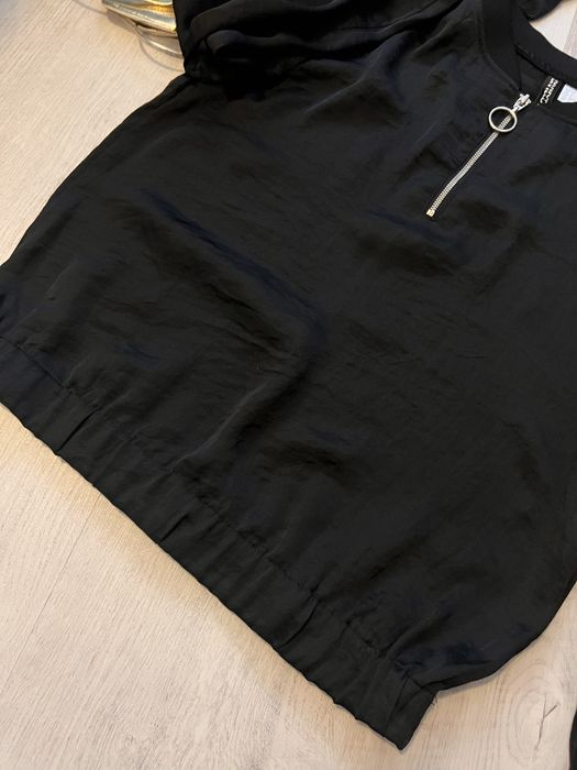 Camasa H&M Divided , 36/S , neagra , satin