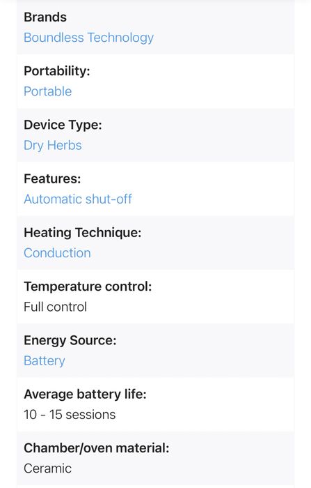 Vaporizator CBD THC 420 Boundless CFC
