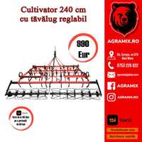 Cultivator 240cm cu tavalug reglabil Agramix