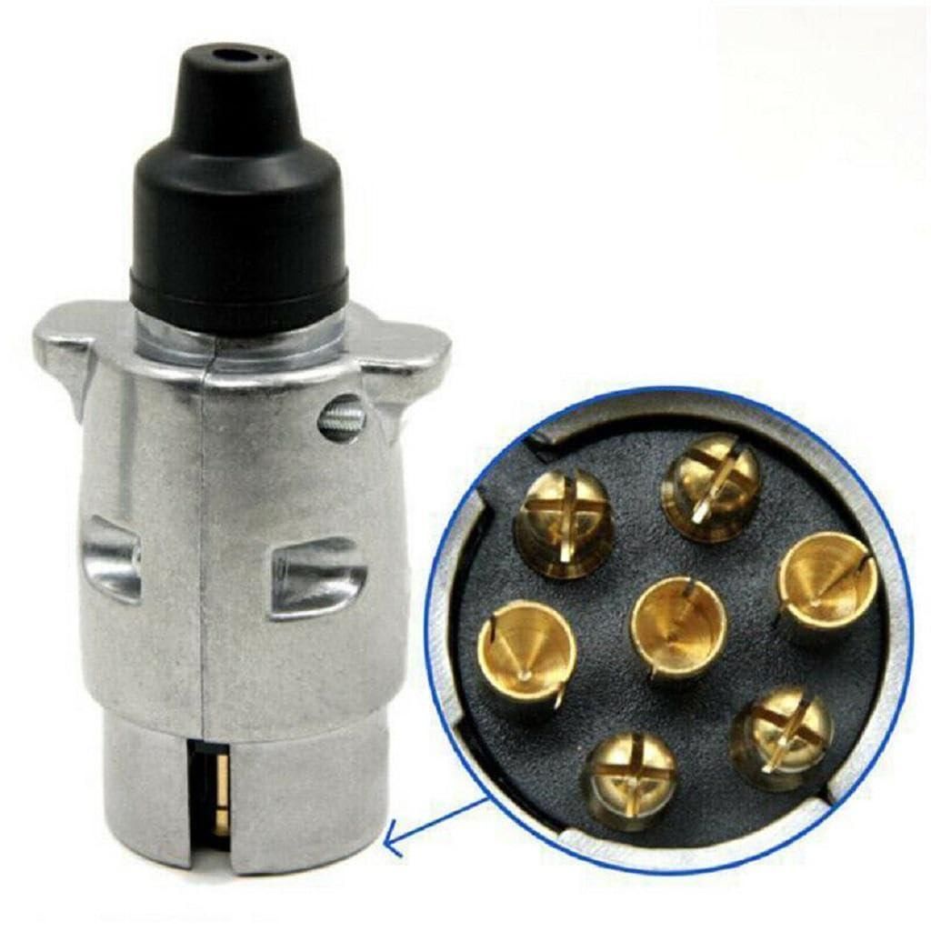 букса за ремарке мъжка 7 пина 12v метална amio-01255