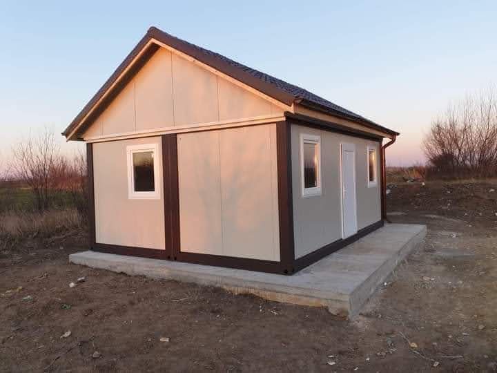 Casa pe structura metalica locuibila la gata