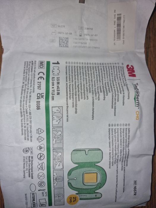 Pansament de fixare a cateterelor Tegaderm CHG