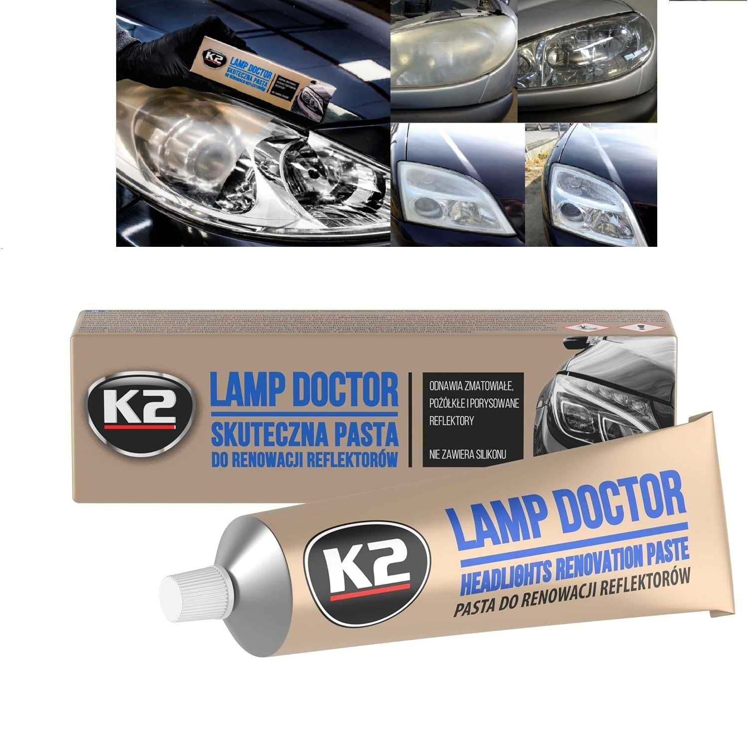 Паста за възстановяване на фарове K2 Lamp Doctor Pro - 60 гр.