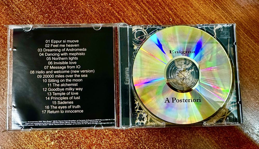 CD диск Enigma альбом: A Posteriori