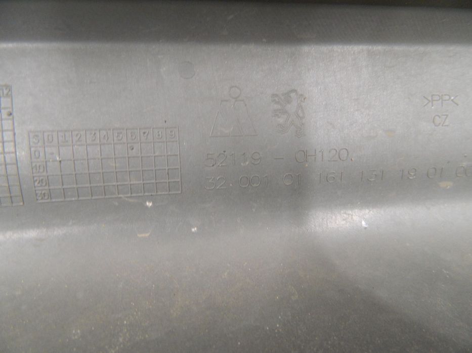 Bara fata Peugeot 107 facelift, 2012, 2013, 2014, 2015, 2016, 2017, 52119-0H120.