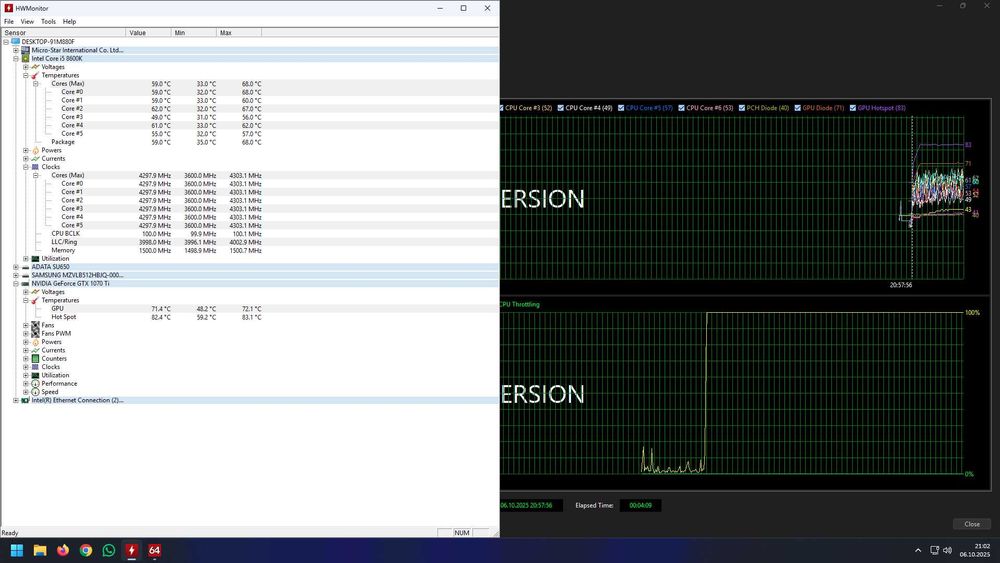 Calculator Desktop Gaming PC i5 8600K, GTX 1070Ti, 16GB, 1.5Tb