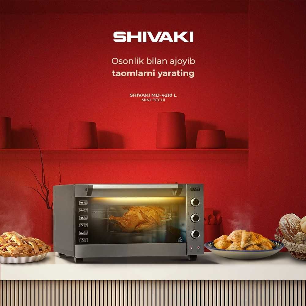 Мини печь! Арзон Нархлар! SHIVAKI. Ишончли Савдо! Mini pech! Duxovka!