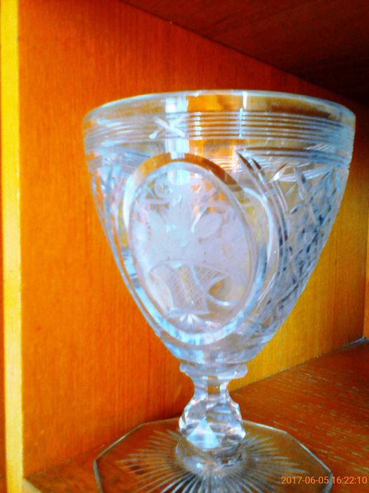 Кристална ритуална чаша,купа за сервиране