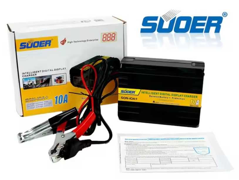 Ново Зарядно за акумулатор SUOER 6V-12V 10Amp+ -814601