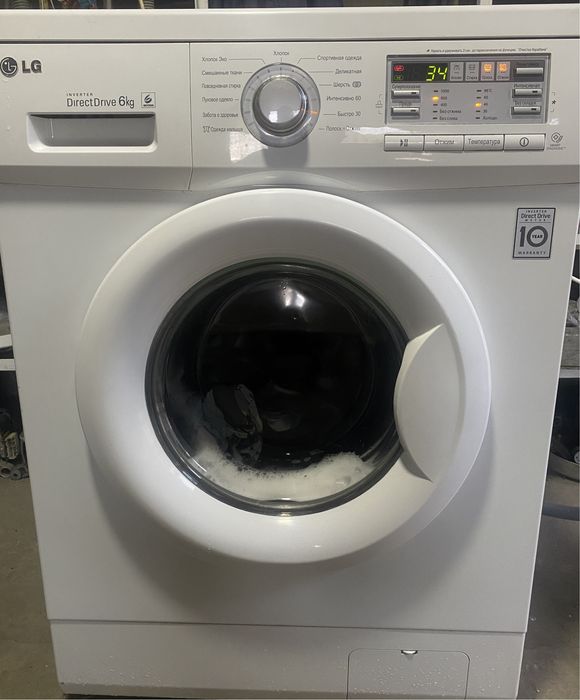 Продам стиральную LG с прямым приводом на 6кг загрузки!