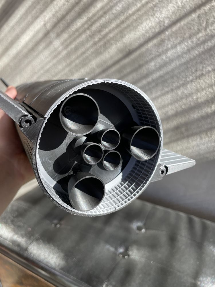 Model racheta SpaceX Starship scala 1:100, 52cm