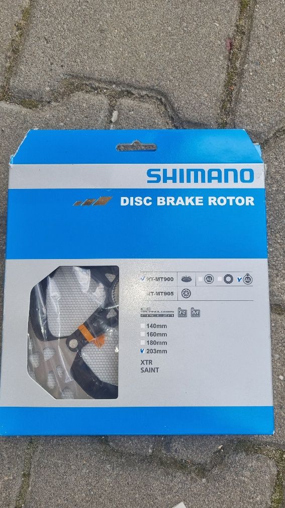 Disc shimano MT900 Centerlock 203MM