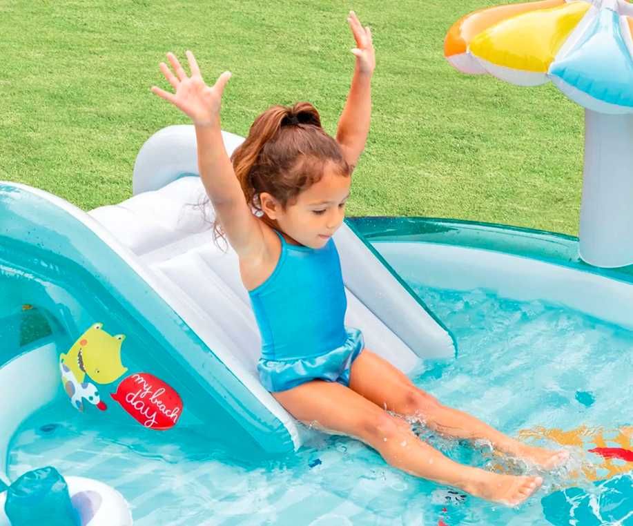 Воден център за игра с пързалка INTEX + ПОДАРЪК ПОМПА
