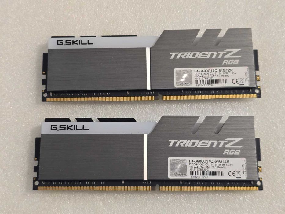 Kit RAM desktop G.SKILL Trident Z RGB 32GB (2x16GB) DDR4 3600MHz