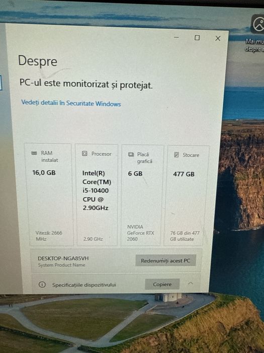 Sistem Desktop Gaming Asus i5 10gen 16g 512g m2 RTX2060 6g
