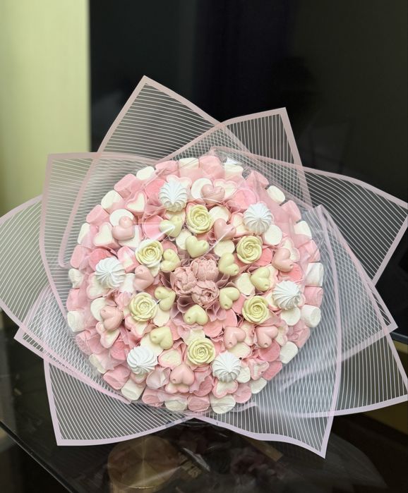 Букеты сладкие из маршмеллоу