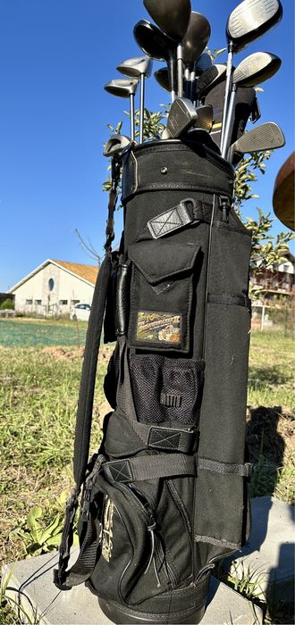geanta golf bag bushwhacker sau set 50 mingii, 5 crose si geanta