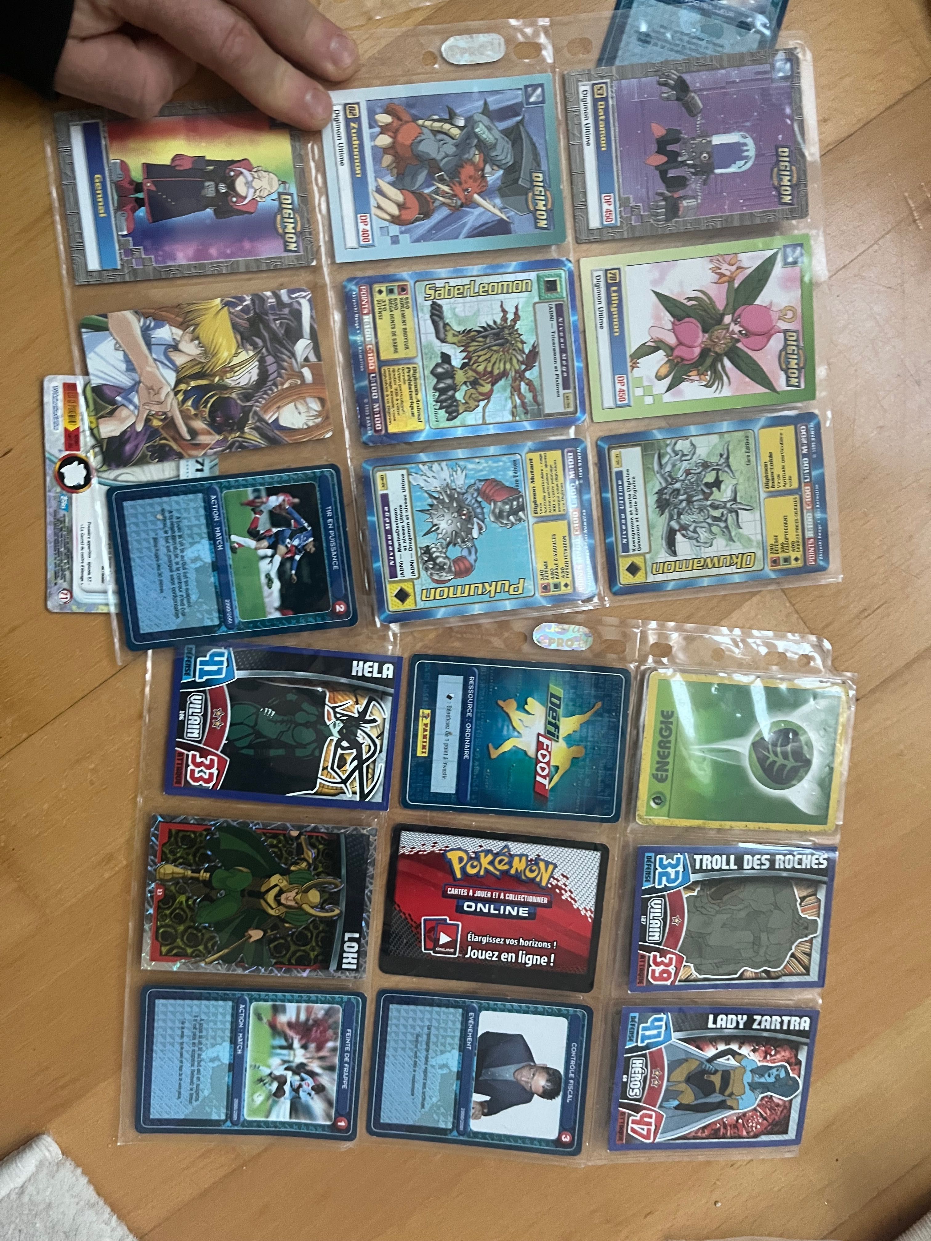 Panini cartonase colectie starfoods toppz slam attax defi foot digimon